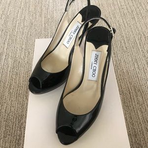 Jimmy Choo Black Patent Leather Heels